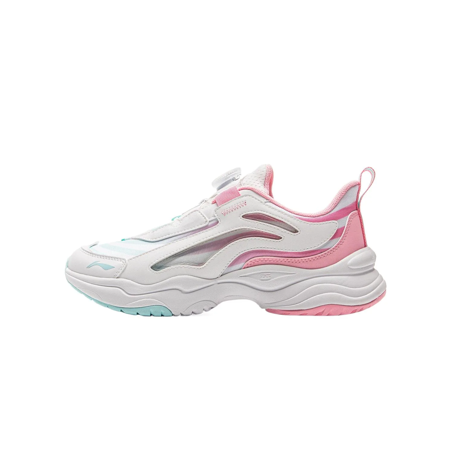 YOUNG Li-Ning YOUNG Aurora спортивные повседневные кроссовки низкие дышащие с амортизацией стандарт white sky blue impatiens pink