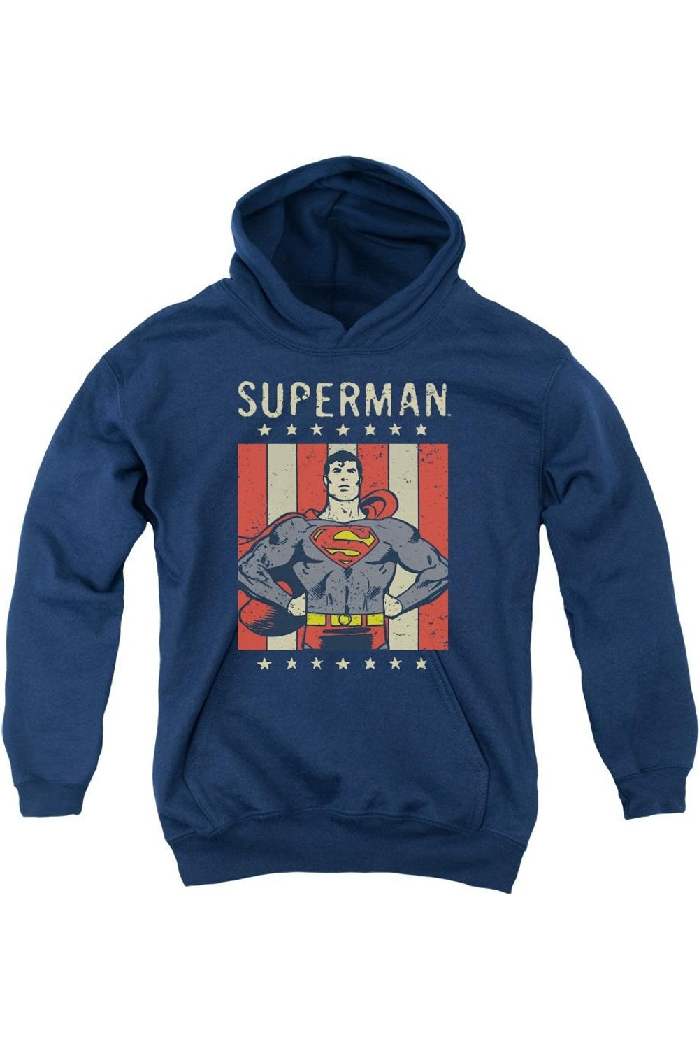 

Толстовка с капюшоном DC Comics Retro Liberty Youth Gildan, темно-синий