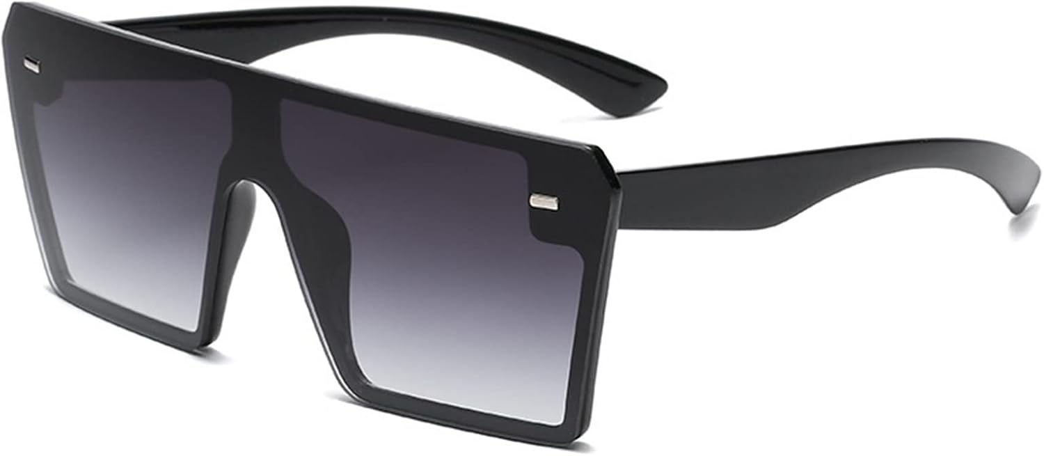 

Солнцезащитные очки в стиле ретро с квадратной оправой большого размера 2026 года для мужчин и женщин, идеально подходят для отдыха на пляже (цвет: C, размер: средний) MTZJH, E