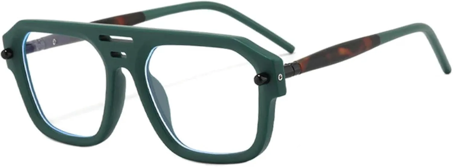 

Ретро солнцезащитные очки для женщин, модные, с прозрачным градиентом, защита от УФ-излучения UV400; для мужчин, в стиле панк с заклепками HHZZYVY, Green Clear