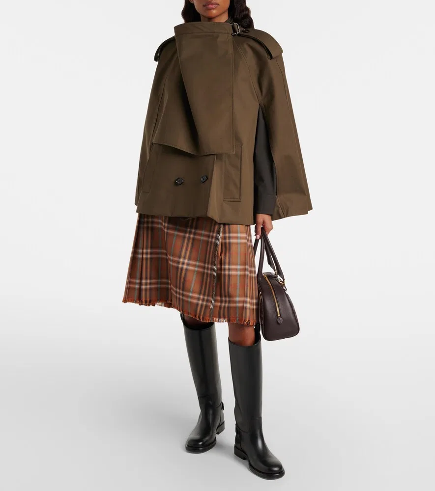 Юбка Burberry, женская, коричневый, шерстяная — фото 2