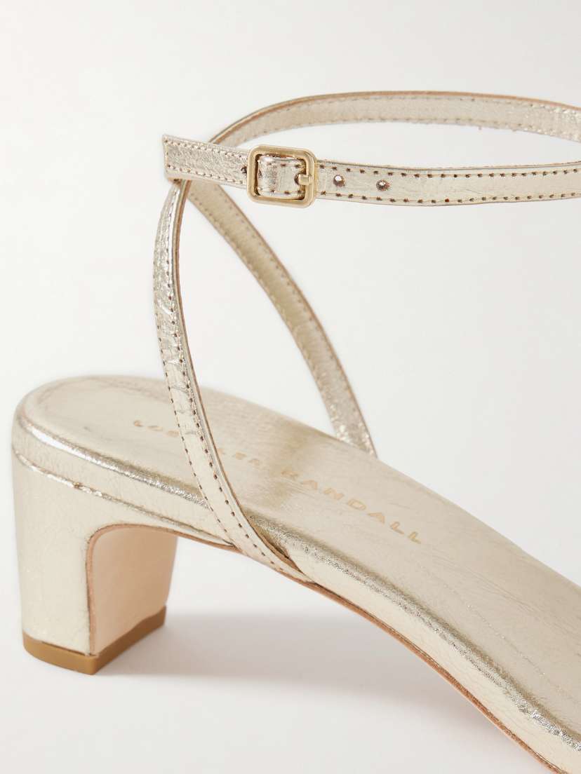 Сандалии Alice из потрескавшейся металлической кожи Loeffler Randall, золотой — фото 4