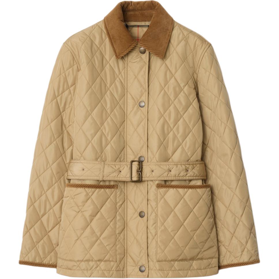 

Burberry Стёганая куртка с поясом, Linen