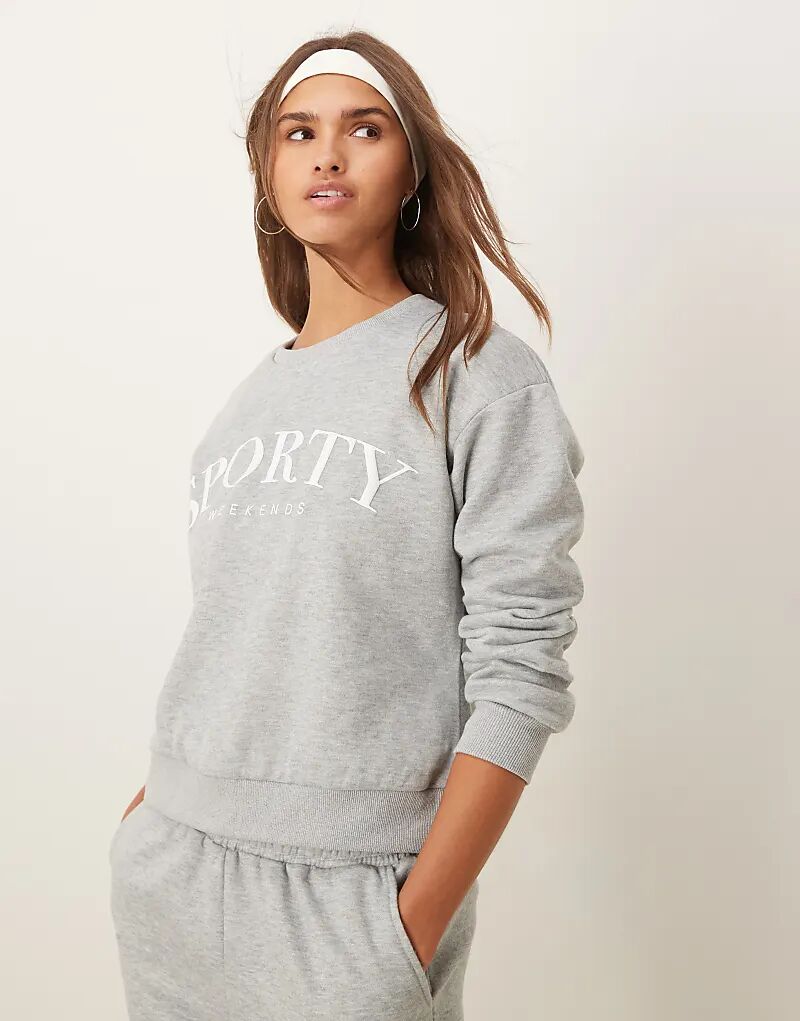 

Спортивная толстовка в стиле лаунж серого цвета Urban Threads
