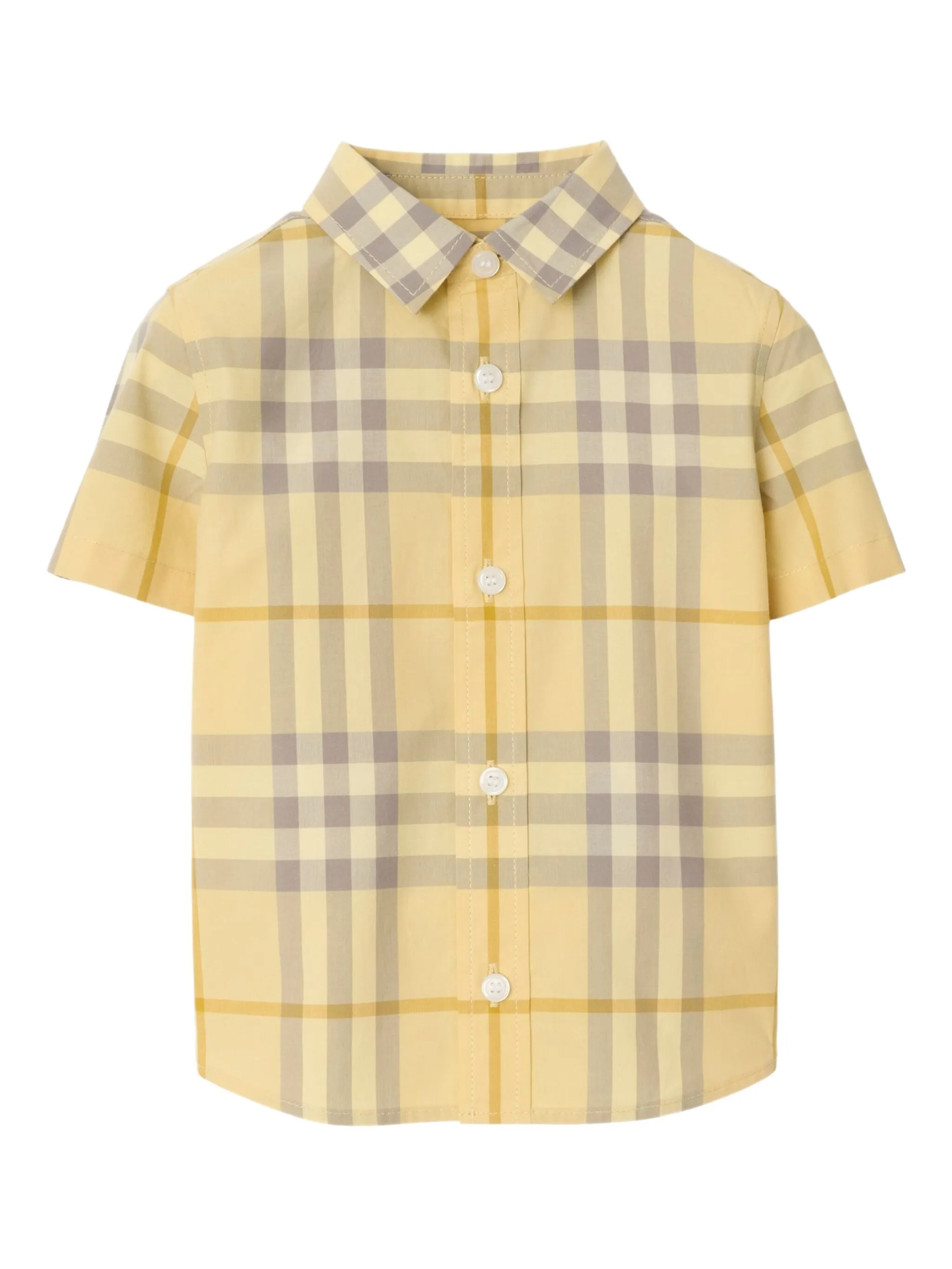 

Рубашка в клетку Burberry Kids, желтый