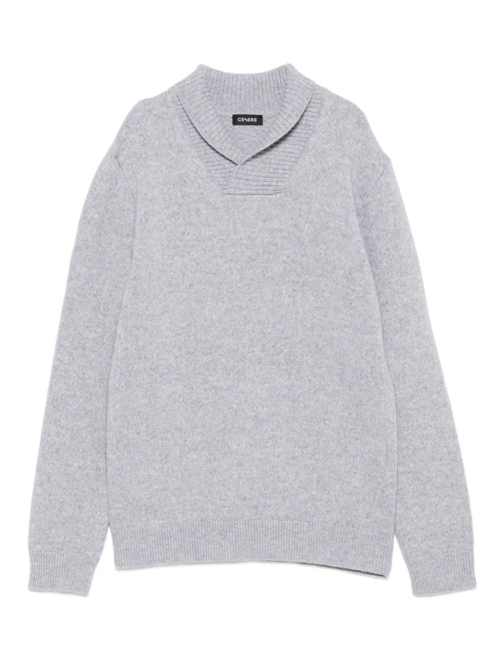 

Джемпер с шалевым воротником Cenere Gb, серый
