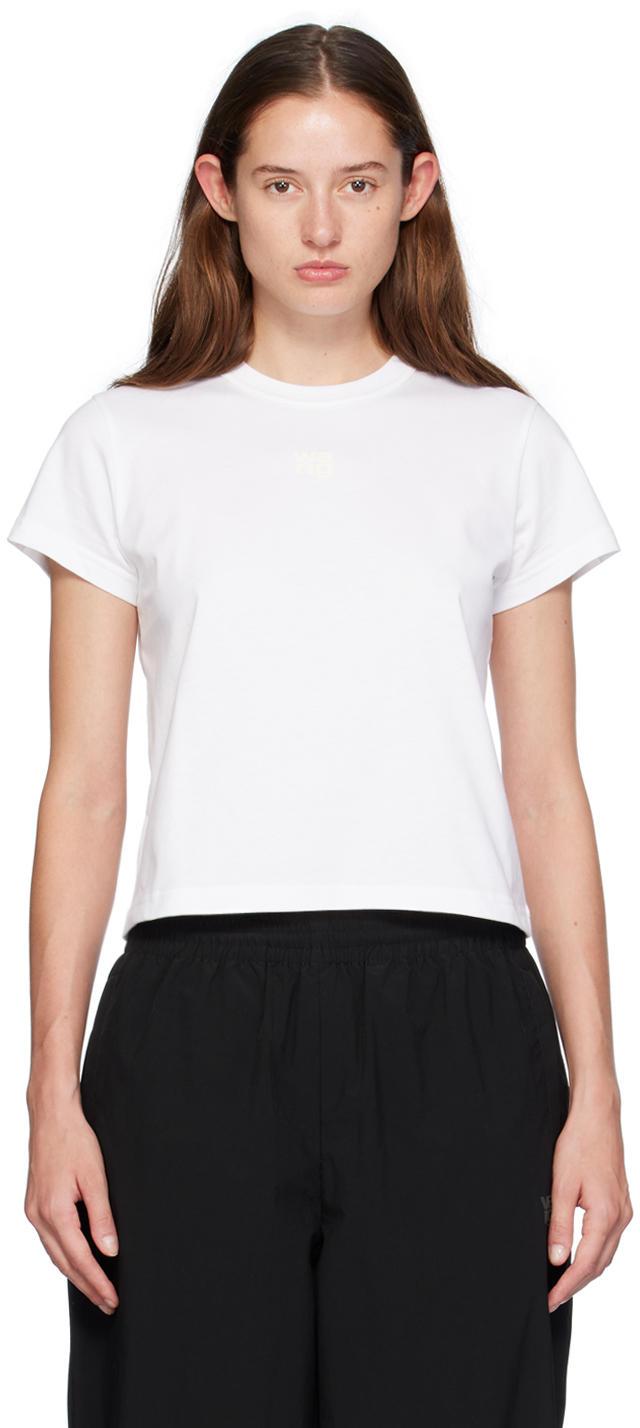 

Футболка с логотипом Puff Hrunken alexanderwang.t, белый