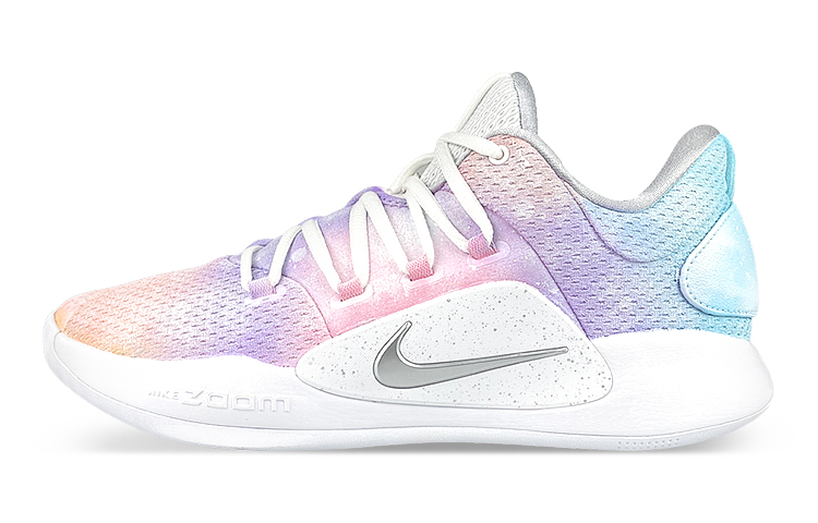 

Nike Гиперданк Икс противоскользящие износостойкие низкие баскетбольные кроссовки мужские бело-сине-розовые, цвет White