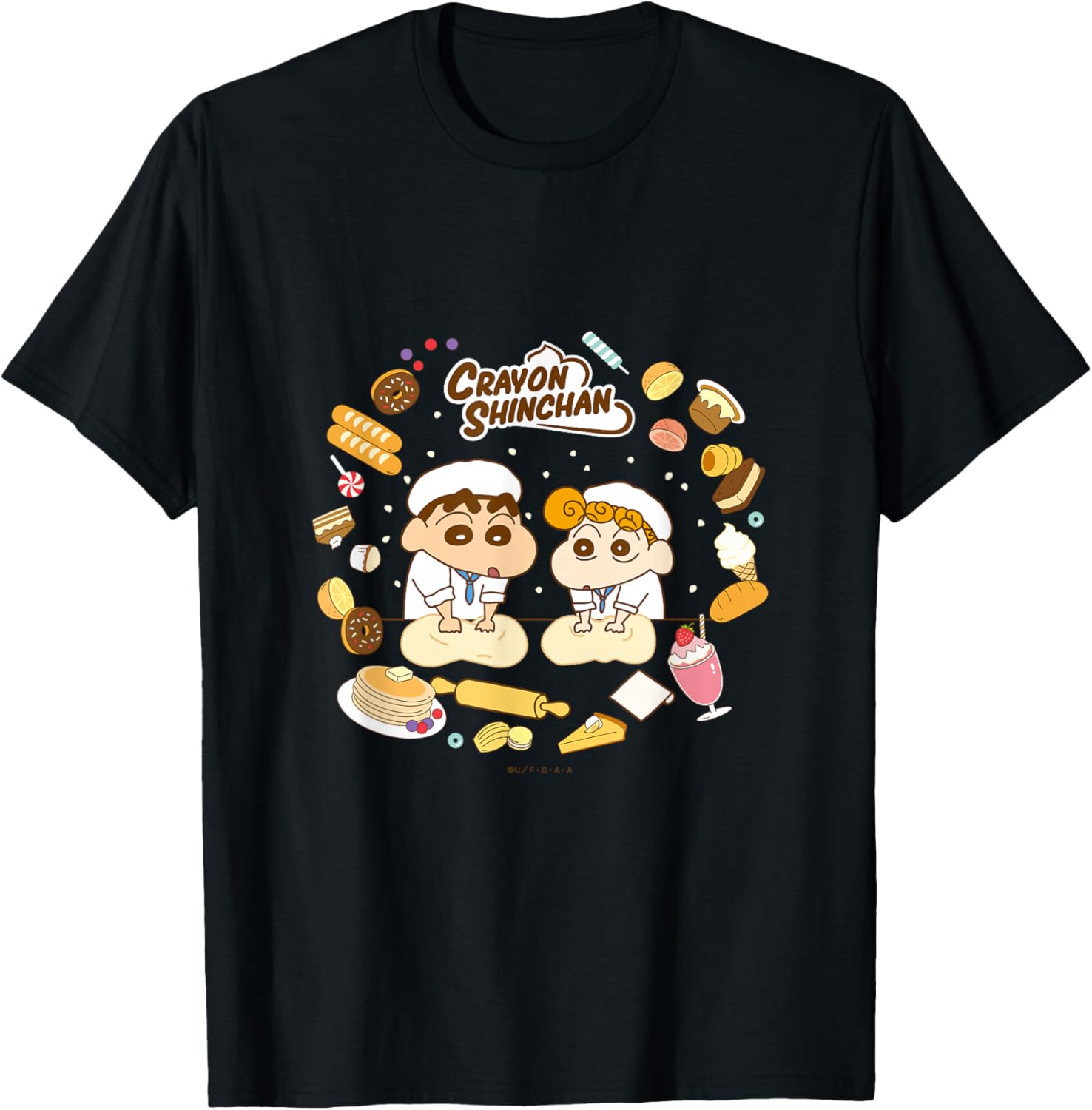 

Футболка Crayon Shin-chan Подсолнух и выпечка хлеба: Время пустыни, черная Crayon Shinchan