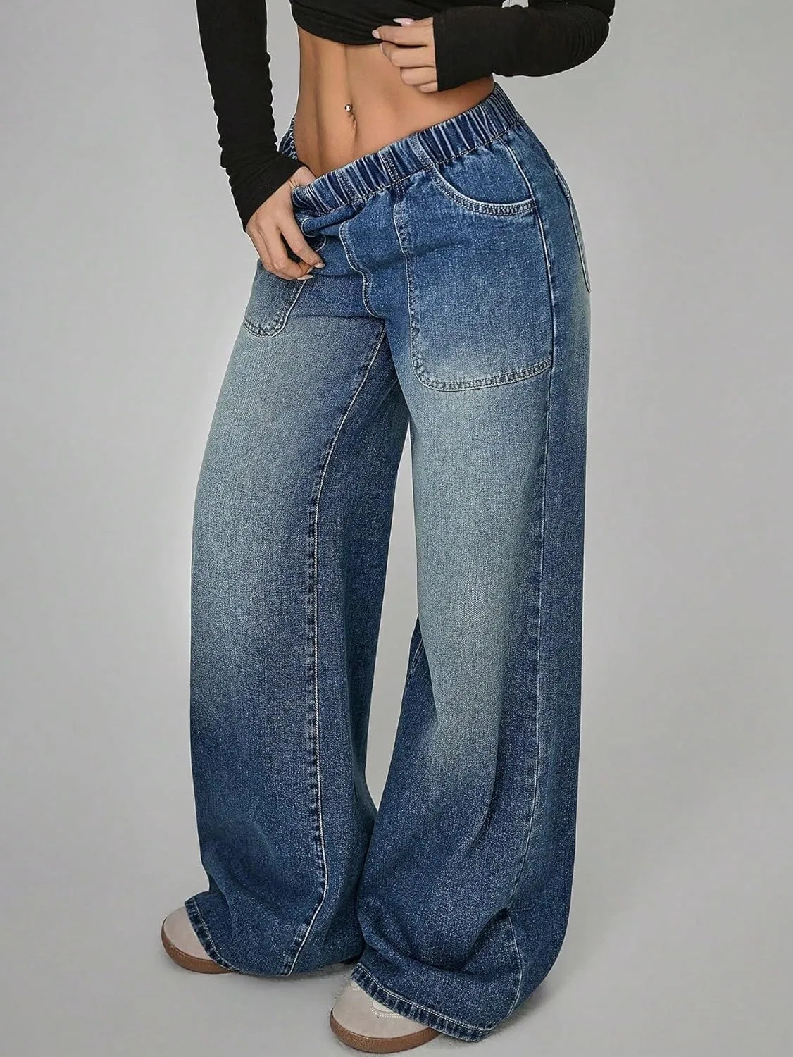 Джинсы свободные, Baggy Jeans, синие — фото 2
