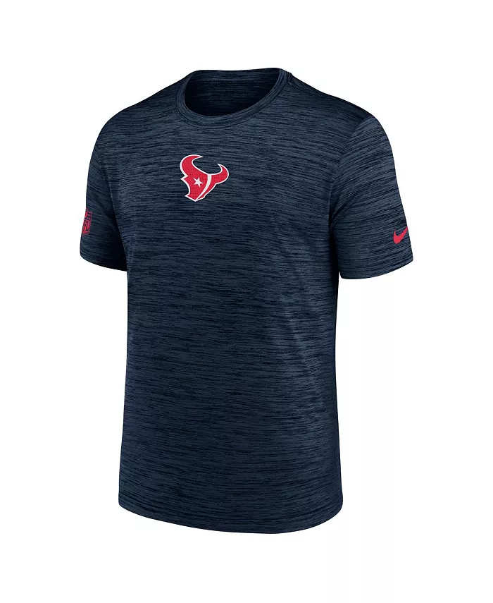Мужская футболка Houston Texans Big Tall Sideline Velocity Performance темно-синего цвета Nike — фото 3