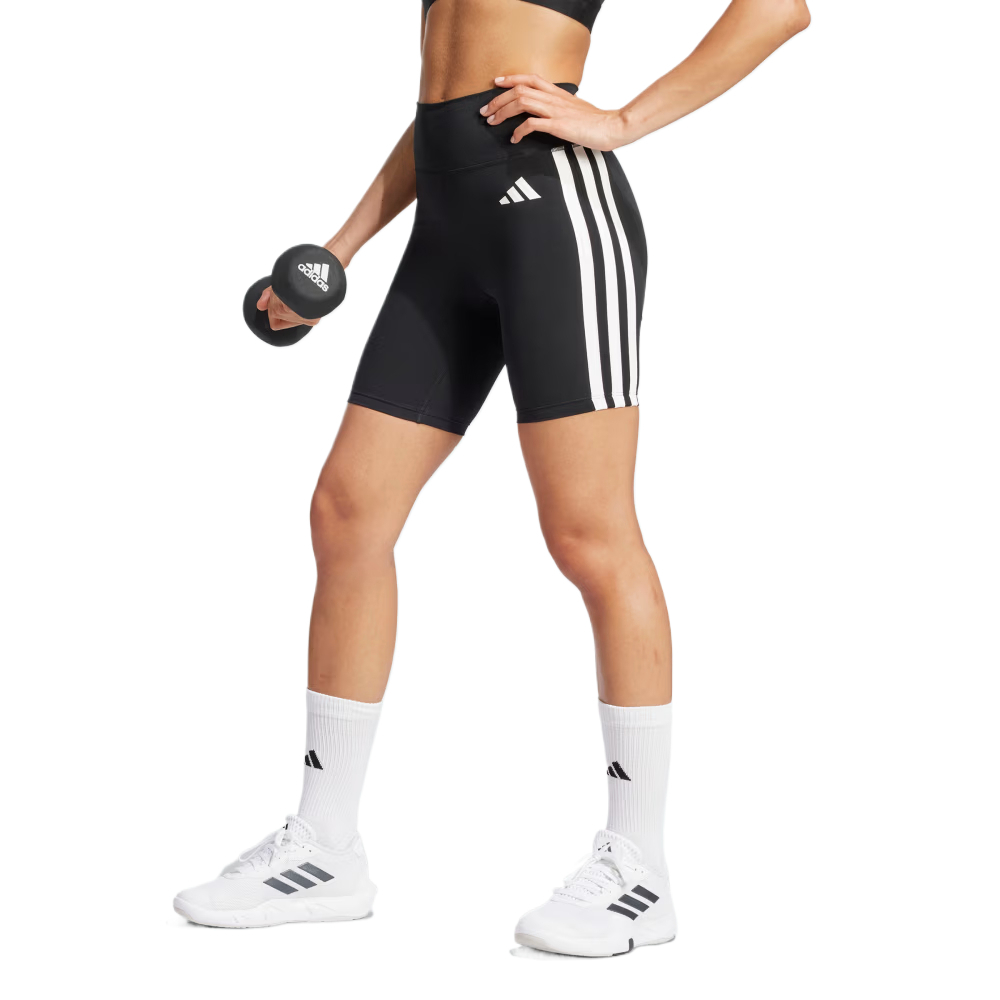 С AdiClub Optime Essentials 3 Stripes короткие леггинсы Adidas, черный — фото 3