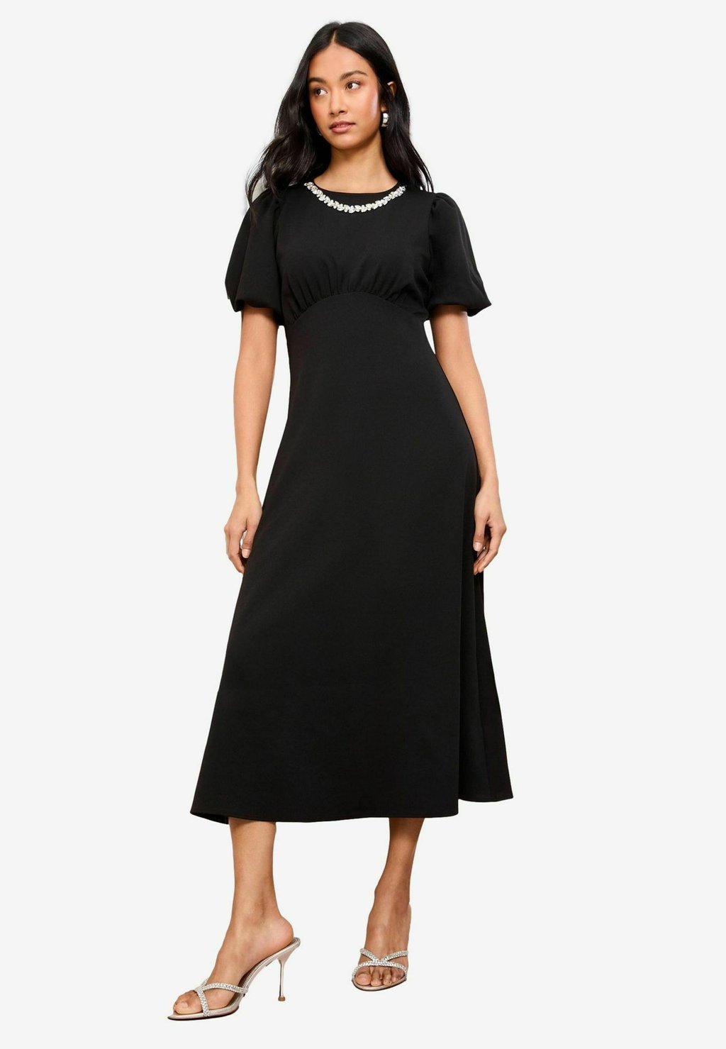

Коктейльное/вечернее платье REGULAR FIT - MIDI WITH DIAMANTE NECKLACE TRIM Friends Like These, черный