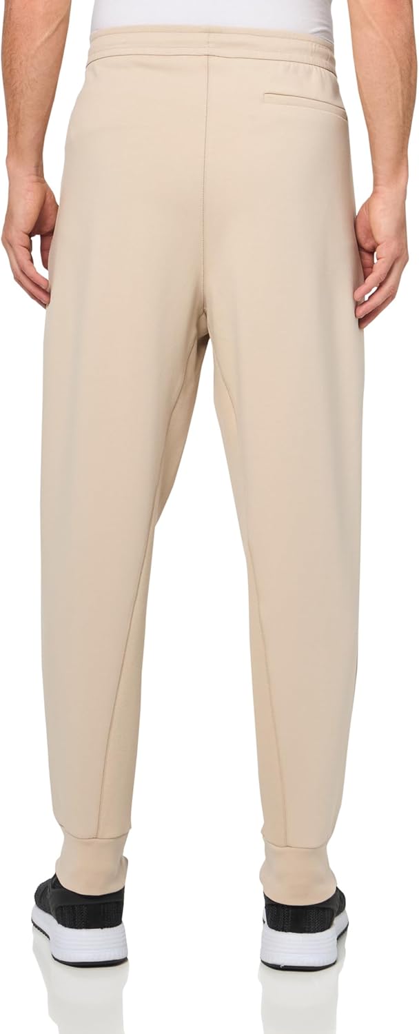 BOSS Мужские спортивные штаны из хлопковой смеси с логотипом-значком, Peyote Beige — фото 2