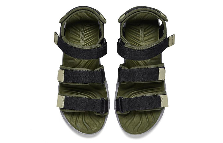 Пляжные сандалии Stamina Sandal мужские оливково-черные Skechers — фото 3