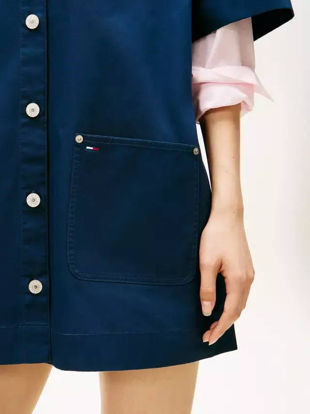 Мини-платье с накладными карманами, темно-синий Tommy Hilfiger — фото 4