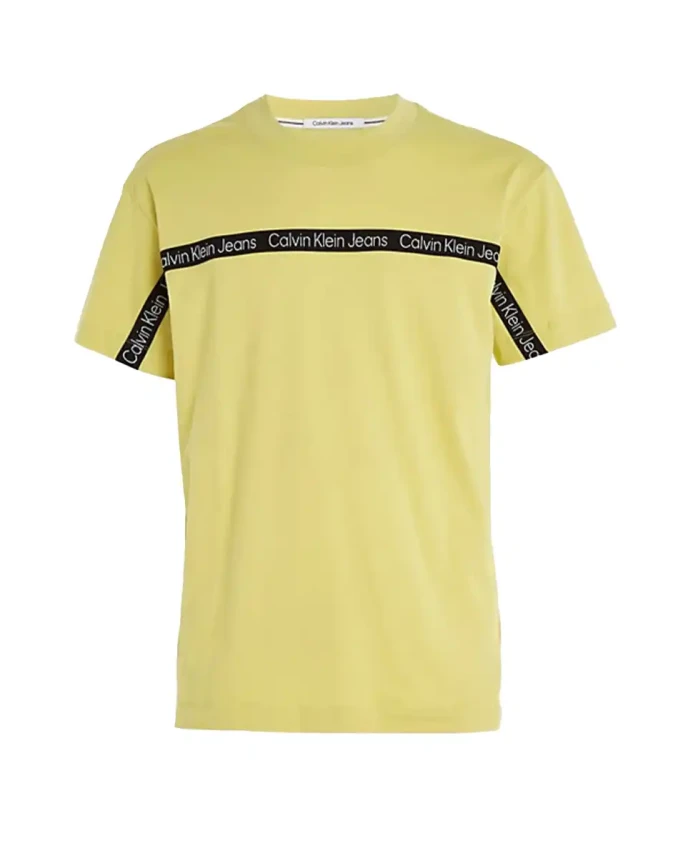 

Желтая футболка с монограммой для мужчин Calvin Klein, желтый
