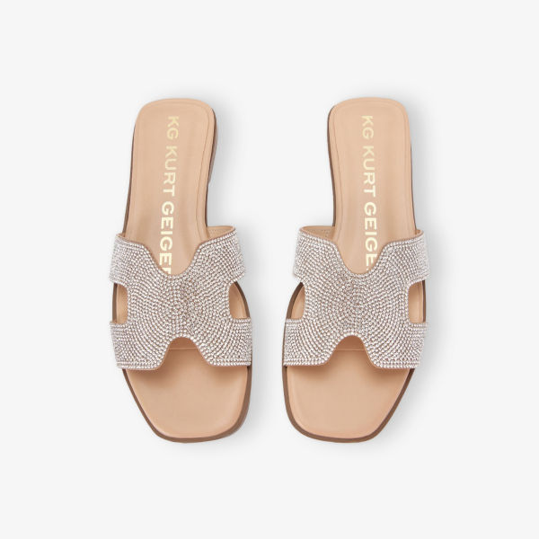 Сандалии Kg Kurt Geiger Raven из искусственной кожи, серебряный — фото 2