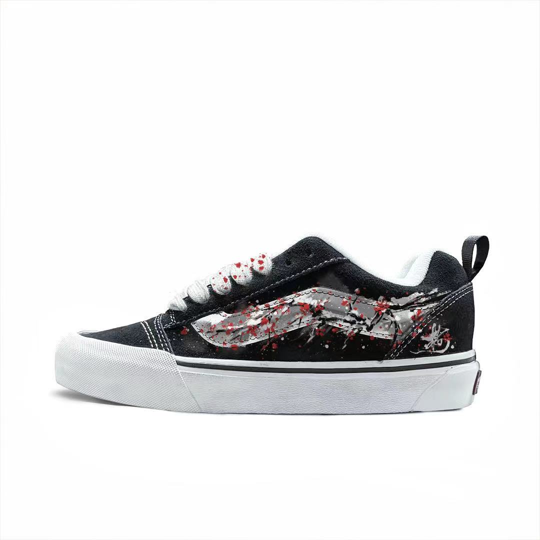 

Vans Knu Skool устойчивые к истиранию низкие скейтерские кроссовки унисекс красные, цвет Red