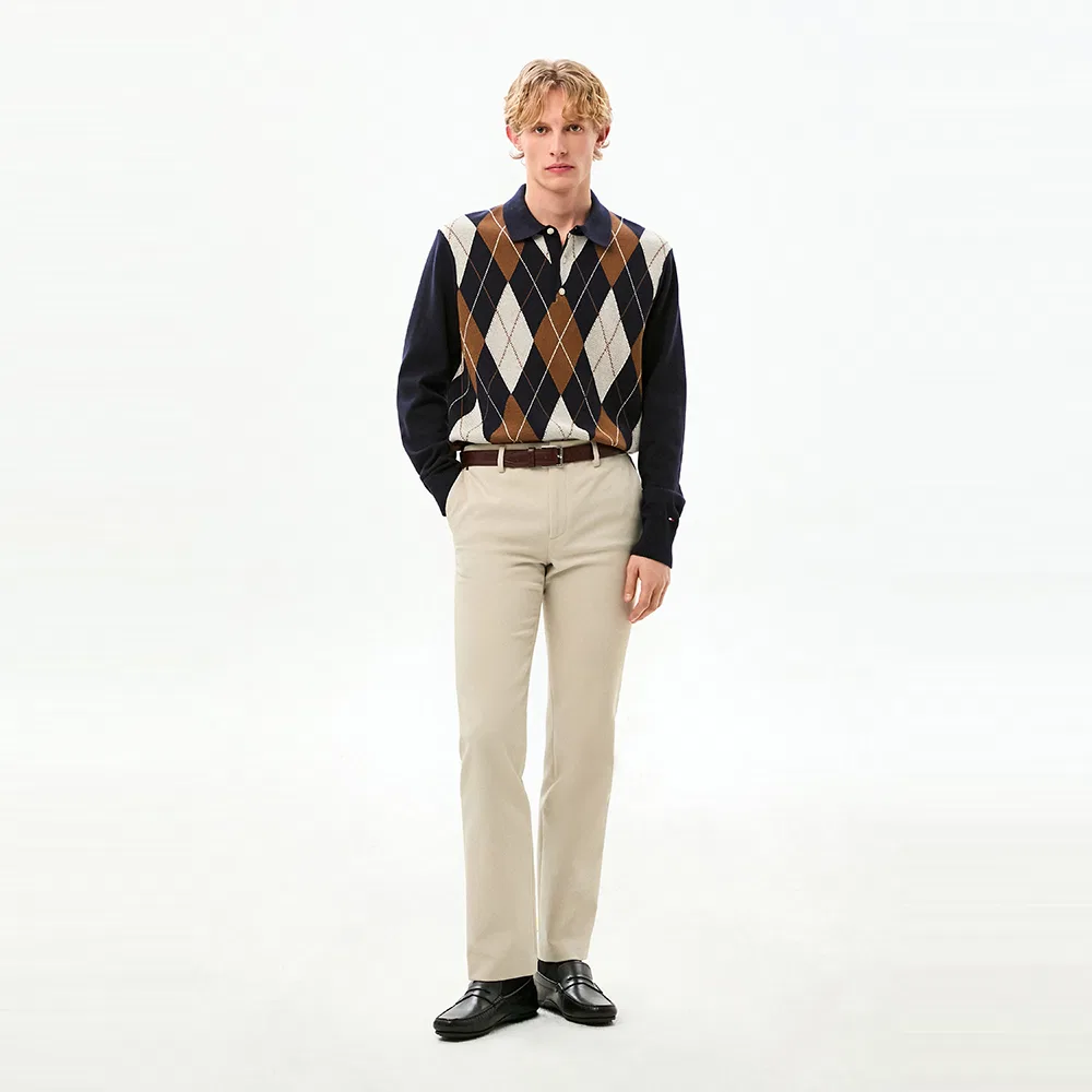 Мужские текстурированные брюки Denton бежевые от Tommy Hilfiger