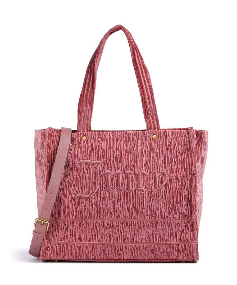 

Бархатный шоппер iris l полиэстер Juicy Couture, розовый