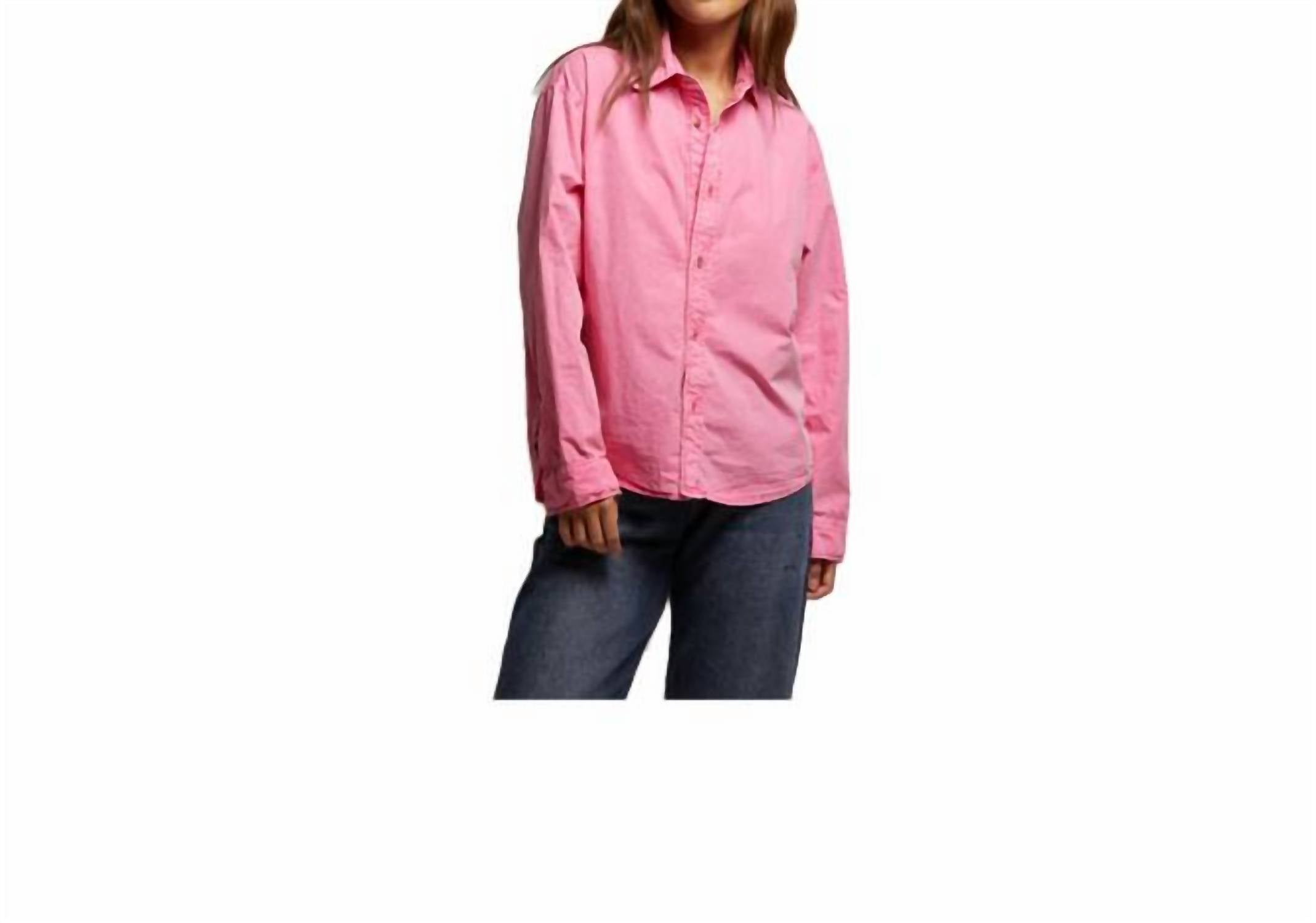 

Джемсовая рубашка на пуговицах в розовый цветочек PERFECTWHITETEE