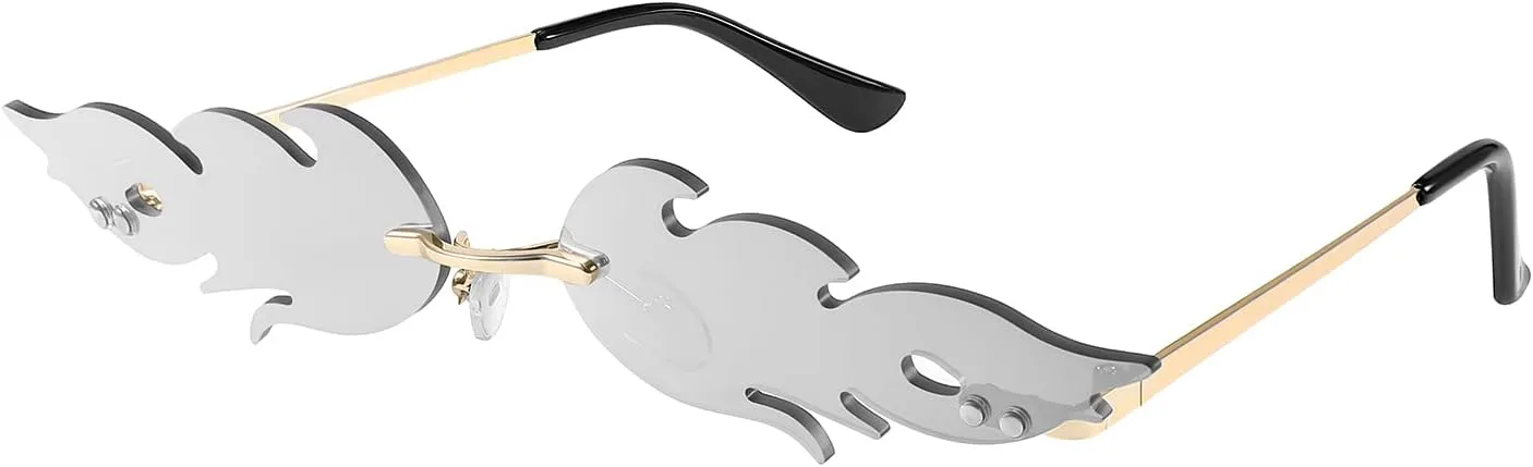 

Солнцезащитные очки FEISEDY Fire Flame для женщин, без оправы, с зеркальными линзами, в форме огня, оригинальный дизайн, артикул B2839, 006 Silver Mirror Flame