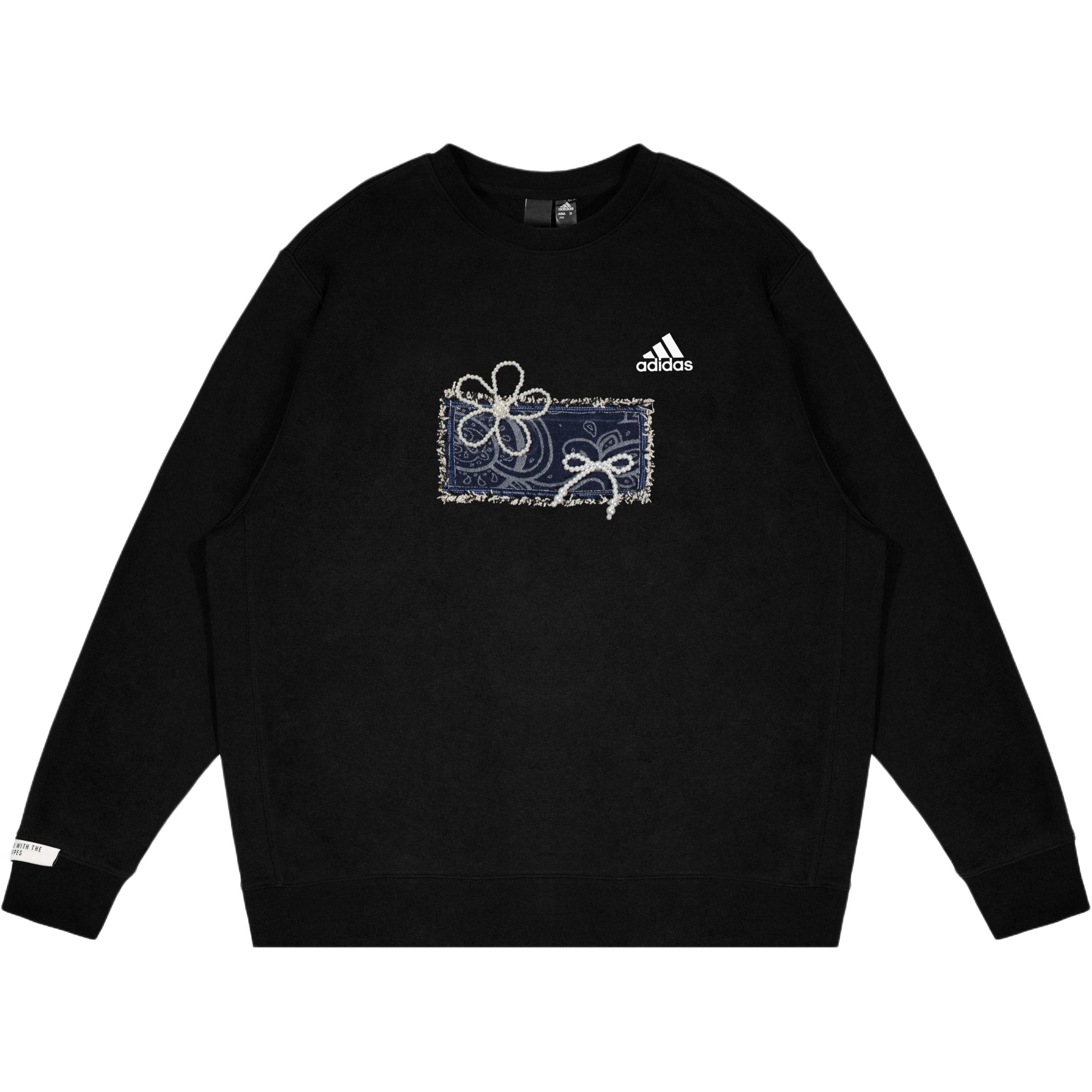 

Adidas Свитшот LABEL Unisex Black Crew Neck Moderate Regular