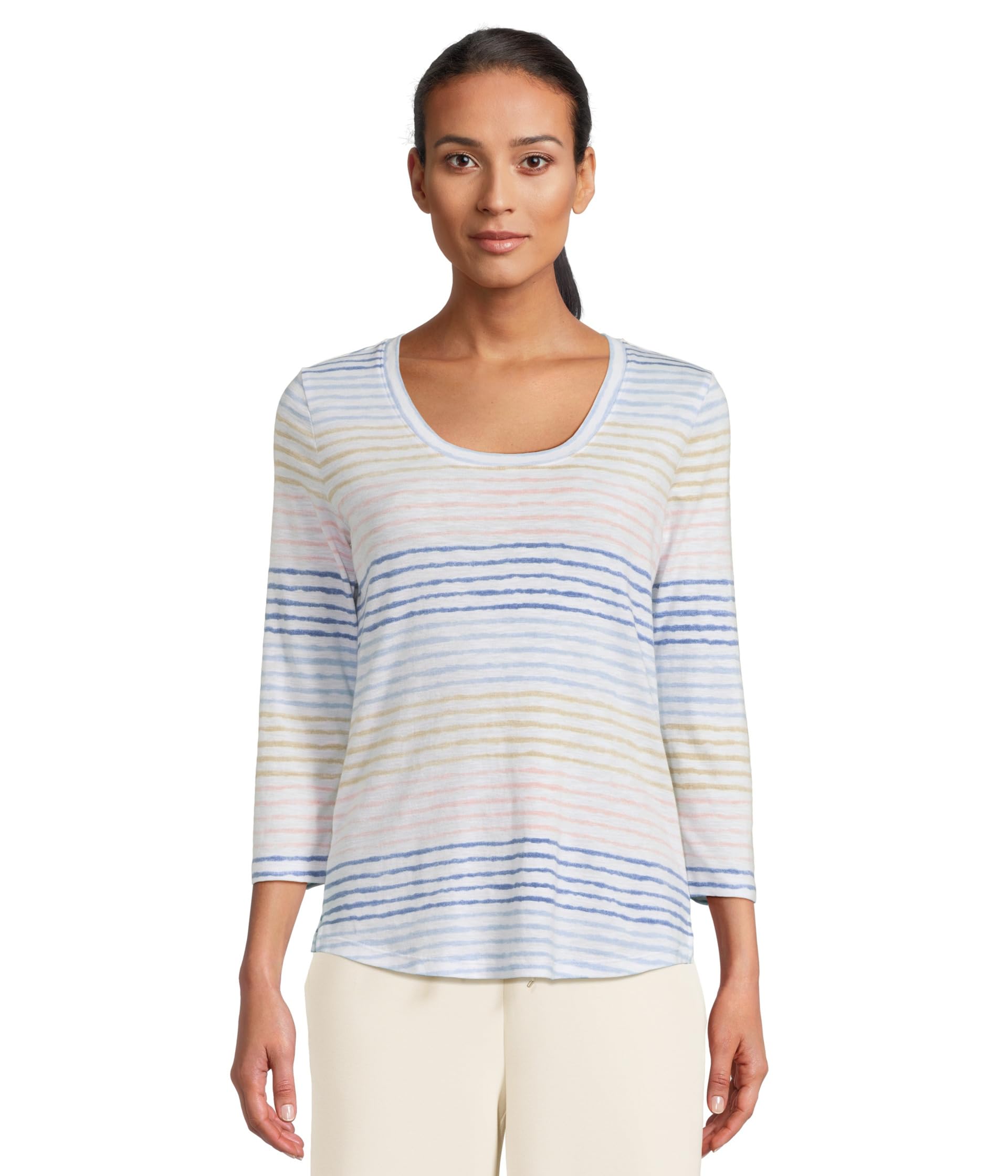

Футболка Tommy Bahama Ashby Isles Seabright Stripe Tee, белый