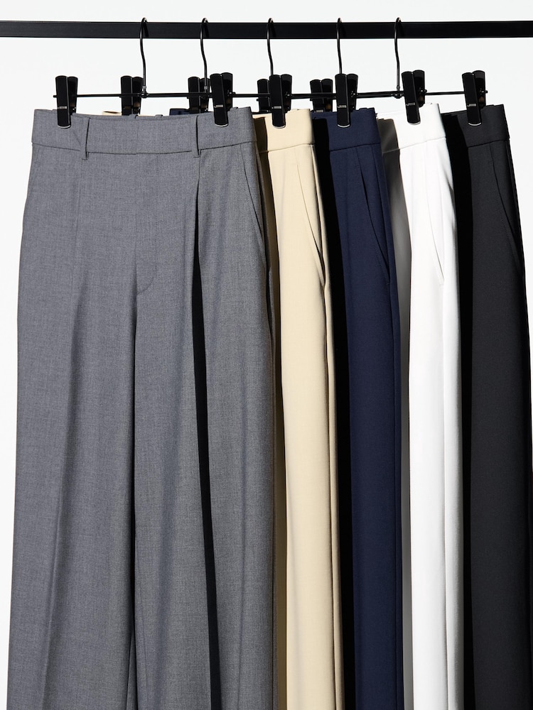 Широкие брюки со складками Uniqlo, цвет 09 черный — фото 2
