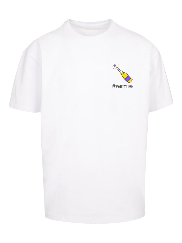 

F4NT4STIC Свободная футболка большого размера для новогодней вечеринки #partytime в белом цвете