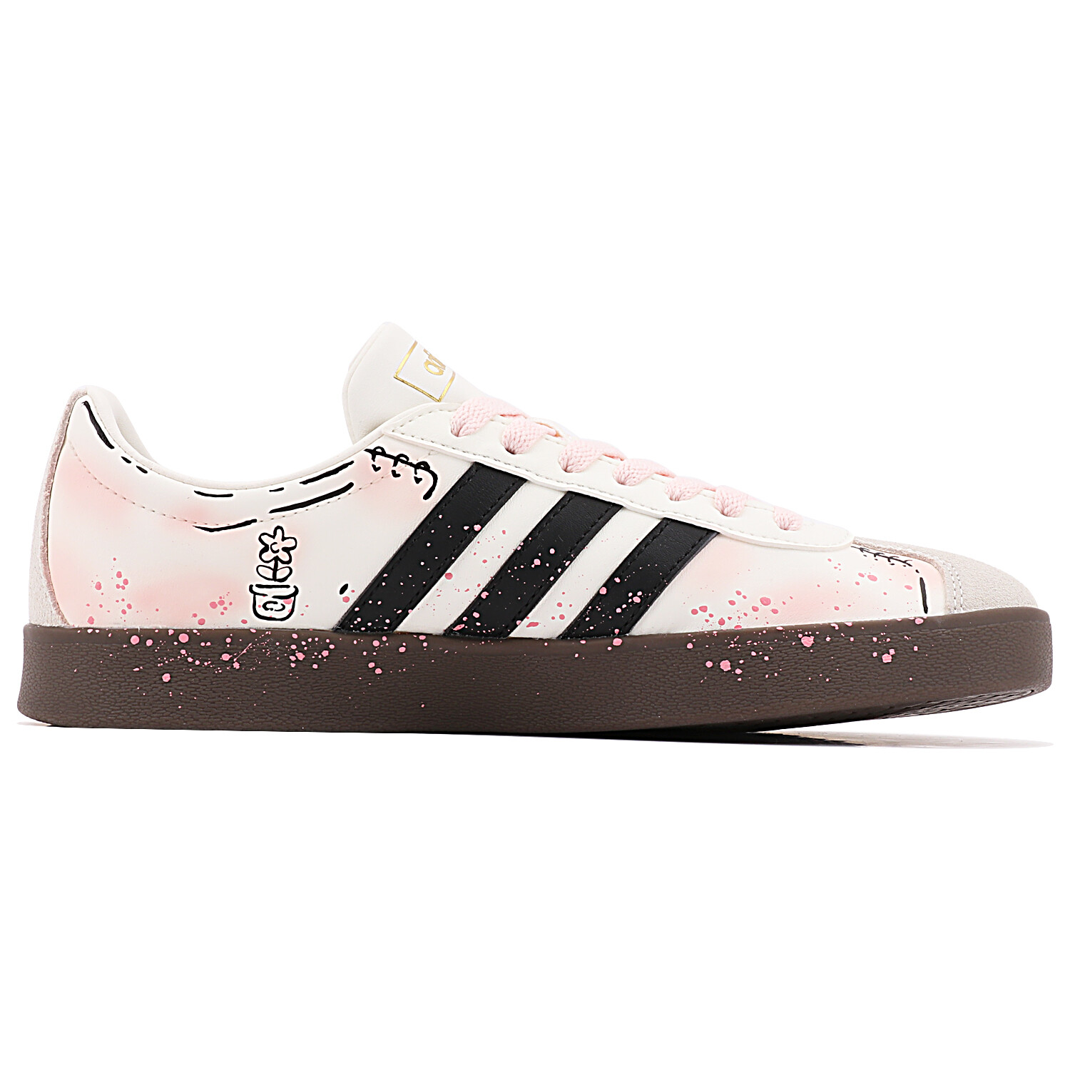 

Кроссовки adidas VL Court 2.0 Skateboarding Shoes Unisex Low-top Pink/white, белый