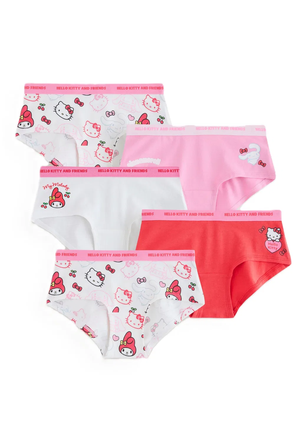 Трусы 'Hello Kitty' Next, Light Pink/Dark Pink/Light Red/White