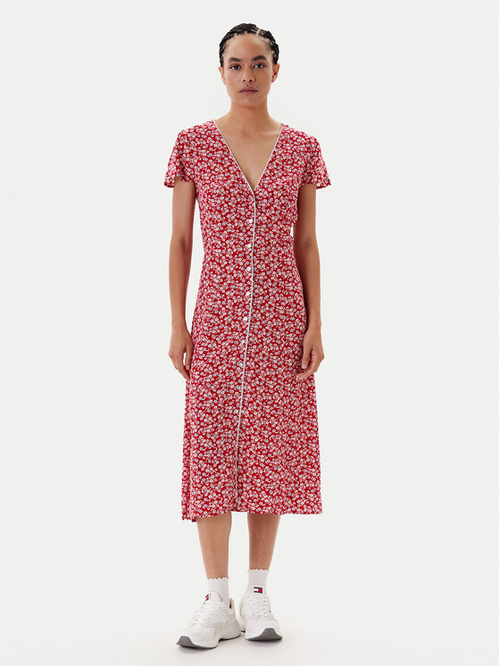 

Повседневное платье regular fit DW0DW20884 Tommy Jeans, красный