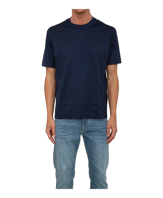 

Синяя футболка, повседневный стиль Emporio Armani, синий