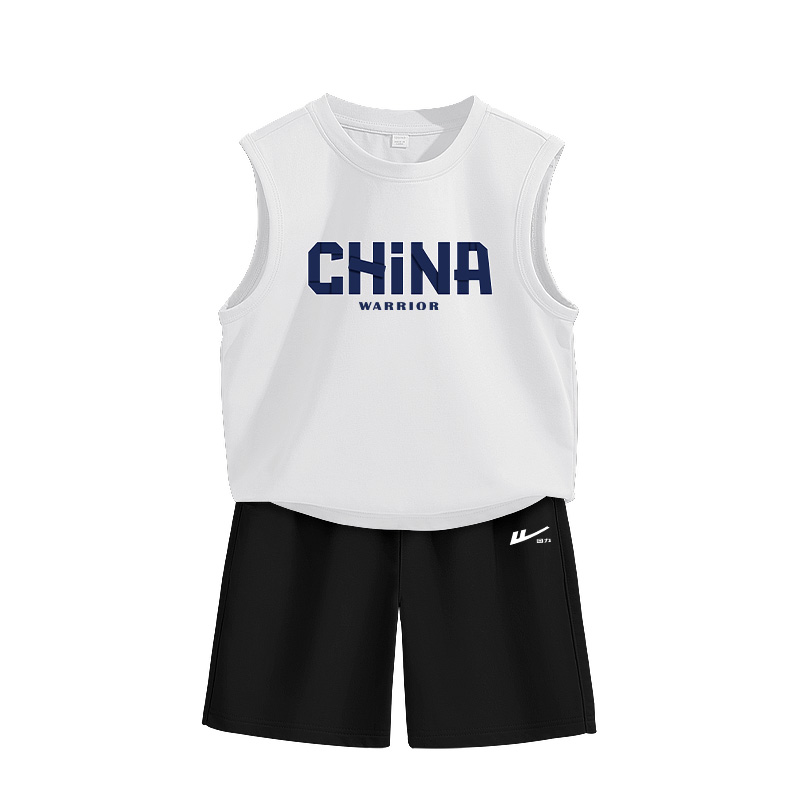 

WARRIOR Повседневный спортивный костюм White/H Blue Black Text Black/H White размер S для детей 3-7 лет
