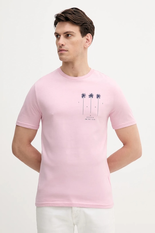 

Хлопковая футболка United Colors Of Benetton, розовый