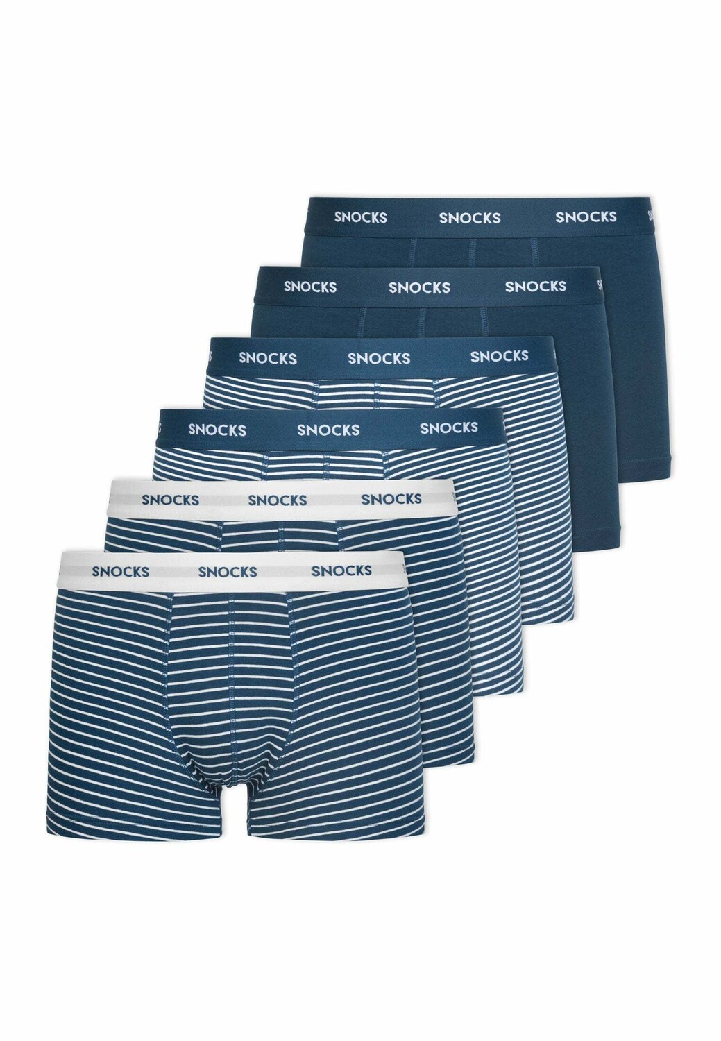 

Боксеры SNOCKS Boxershorts aus Bio-Baumwolle 6 Stück, цвет Blaue Streifen