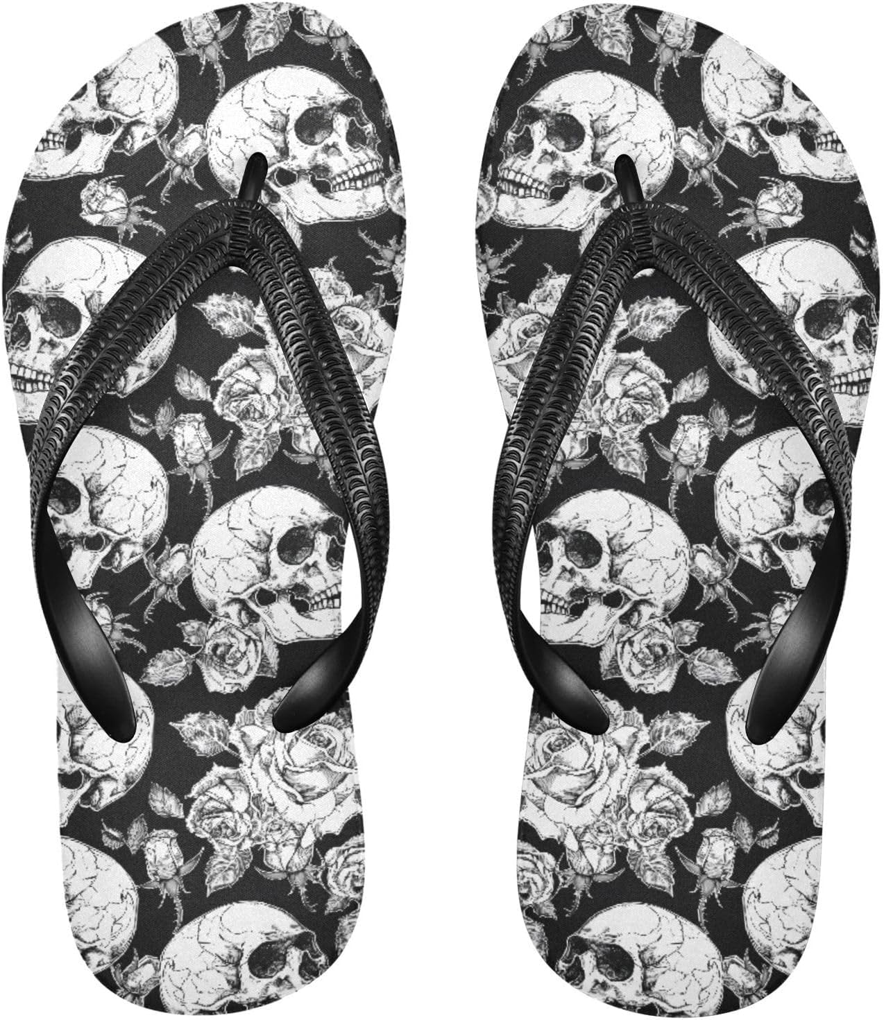 

Женские и мужские шлепанцы с цифровым изображением черепа и мотылька, женские слайдеры, мужские сандалии, шлепанцы для душа, летние нескользящие пляжные и для бассейна Mnsruu, Skull A10809