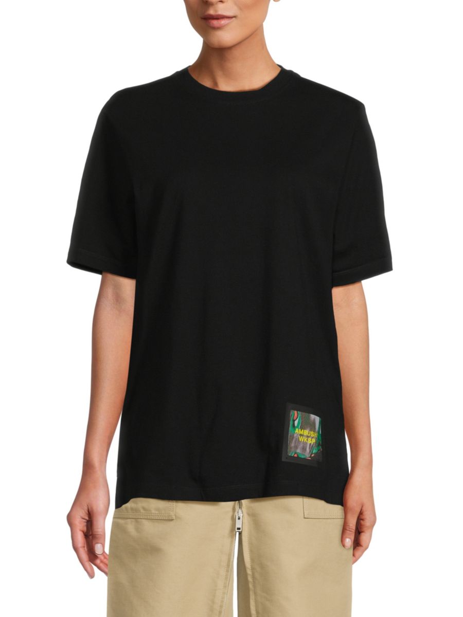 

Футболка с логотипом, хлопковая Ambush, черный