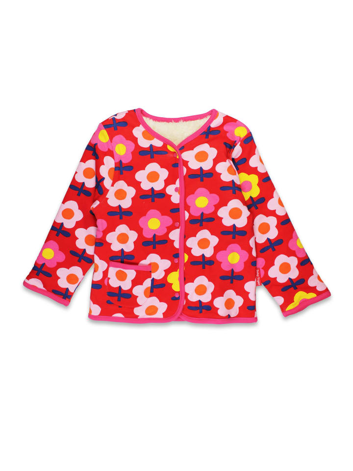 

Флисовая куртка Toby Tiger Jacke zum Wenden mit Retro Blumen Print, розовый