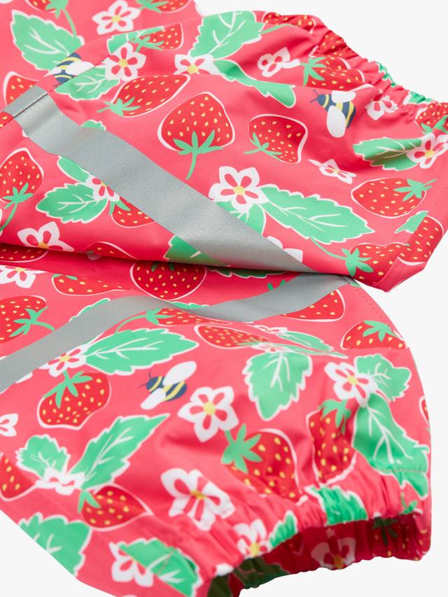 Детские водонепроницаемые брюки Rain Or Shine Strawberry Frugi, Pink/Multi — фото 4