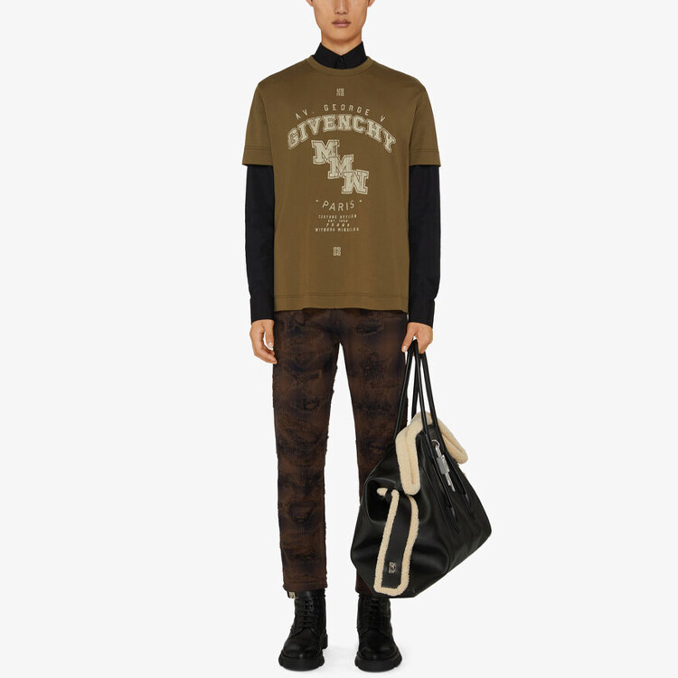 Футболка мужская оливково-зеленая Givenchy, оливково-зеленый — фото 2