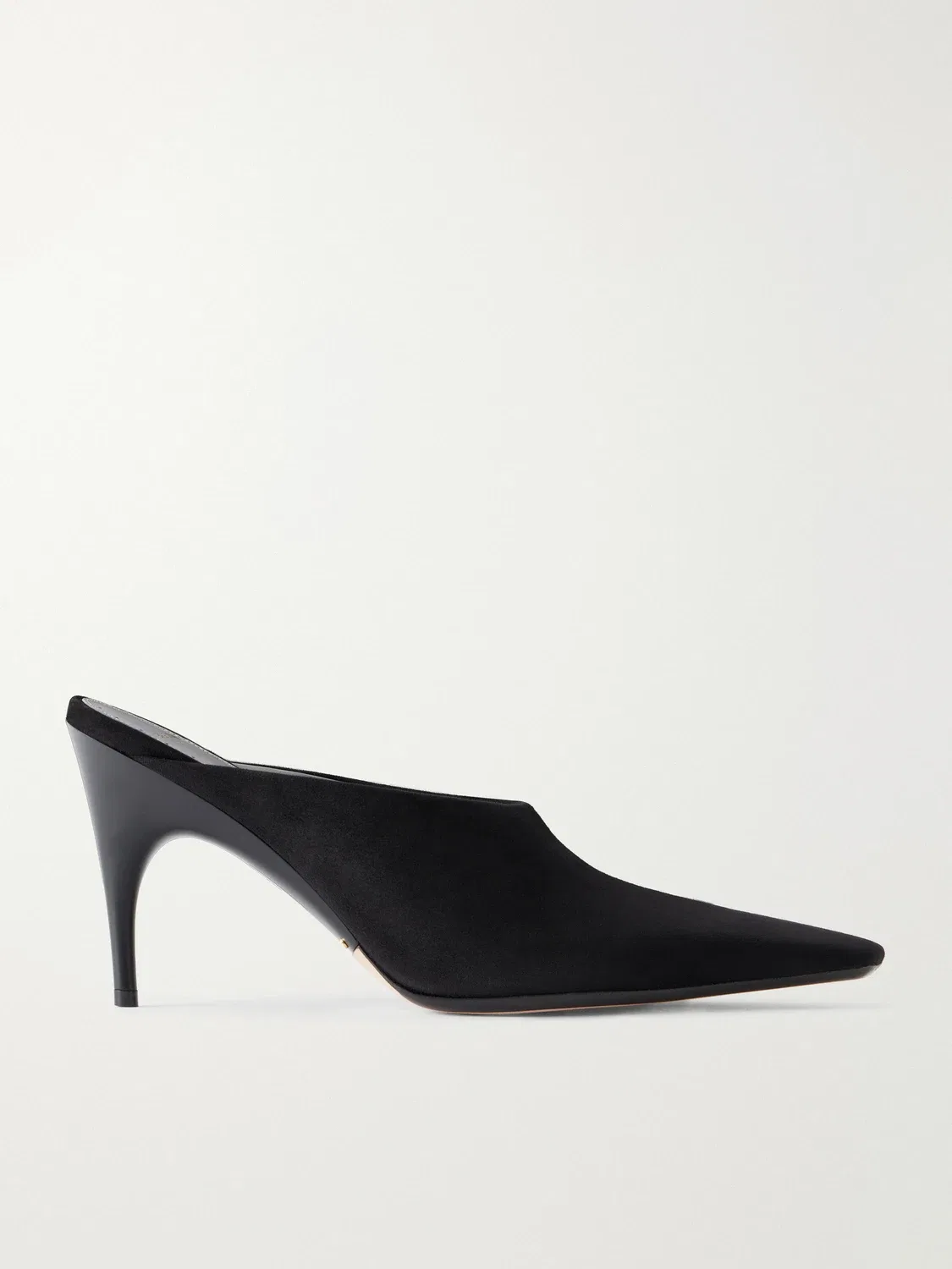 Мюли из замши Дюшес BALENCIAGA, черный