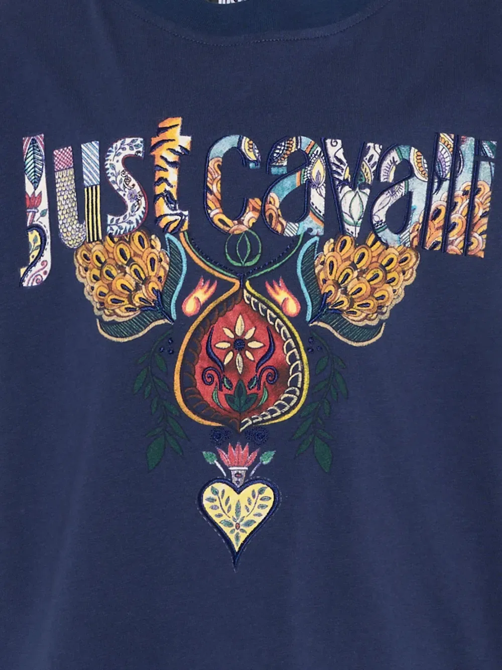 Хлопковая футболка Just Cavalli Kids, синий — фото 3