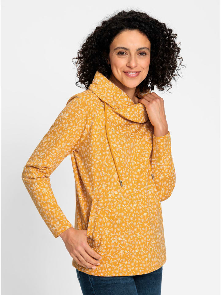 

Толстовка с принтом цвета охры и экрю WITT WEIDEN, Белый, Толстовка с принтом цвета охры и экрю WITT WEIDEN