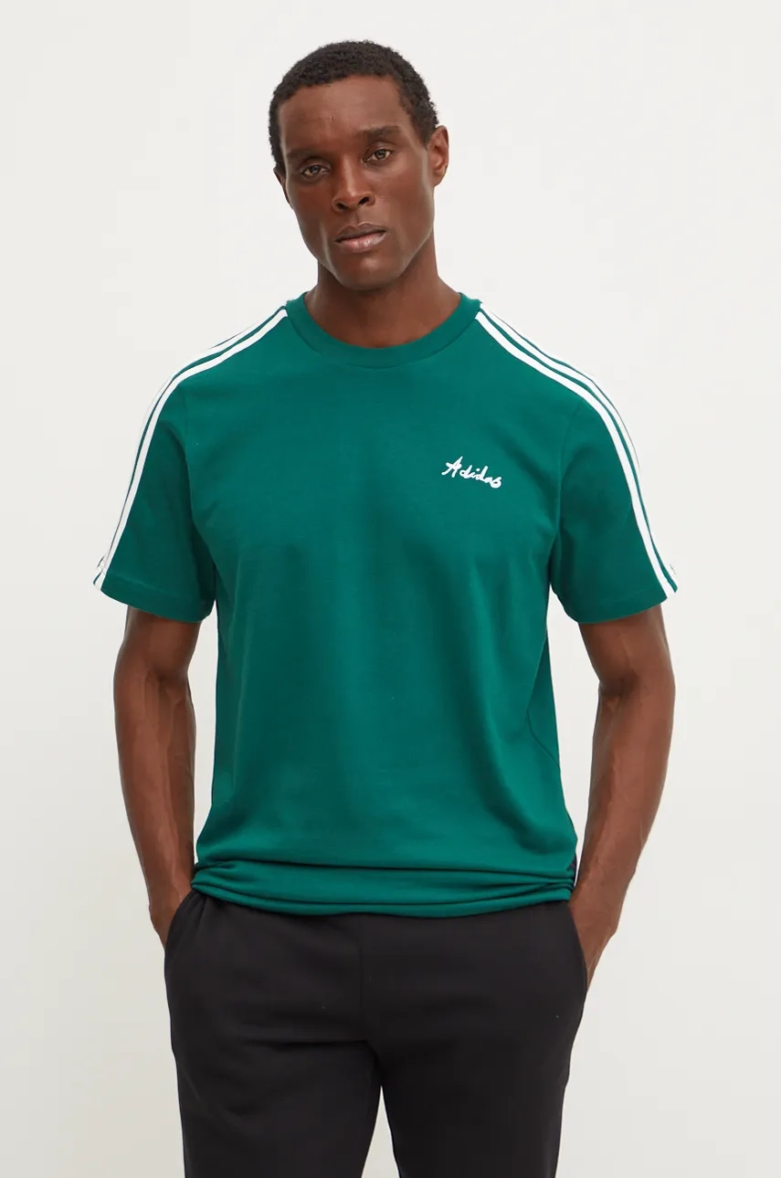 

Хлопковая футболка adidas, зеленый
