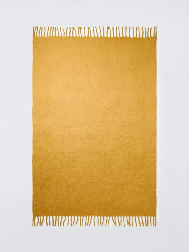 

Плед John Lewis Mohair Effect Plain, цвет mustard