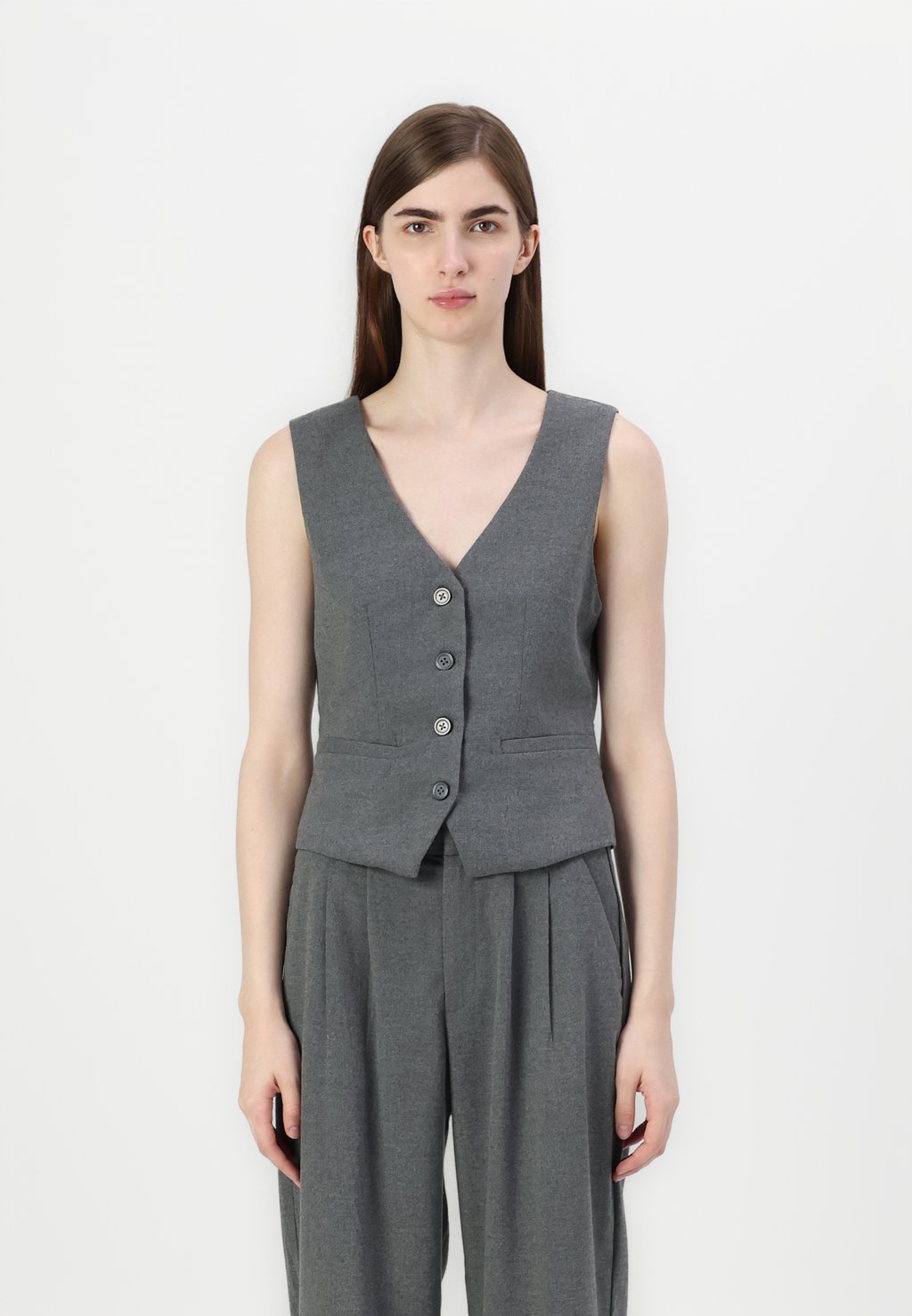 

Жилет LONGER LENGTH VEST Hollister Co., серый