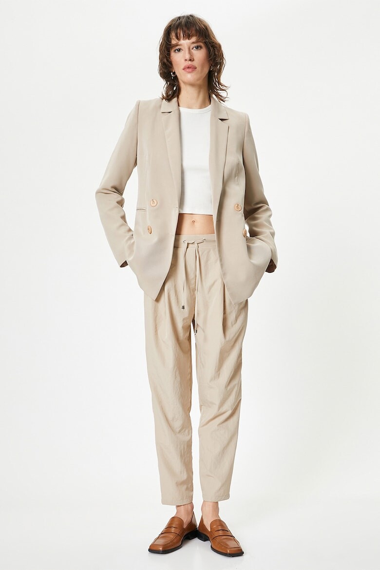 

Брюки с зауженными штанинами и завязкой Koton, бежевый